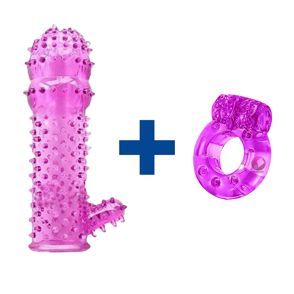 پک ۲ عددی حلقه ویبراتور و کاندوم سیلیکونی گرید A